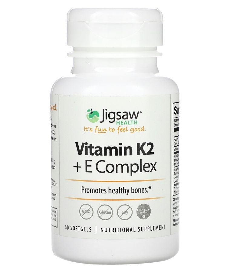 Jigsaw Health Vitamin K2 + E Complex  60 Softgels