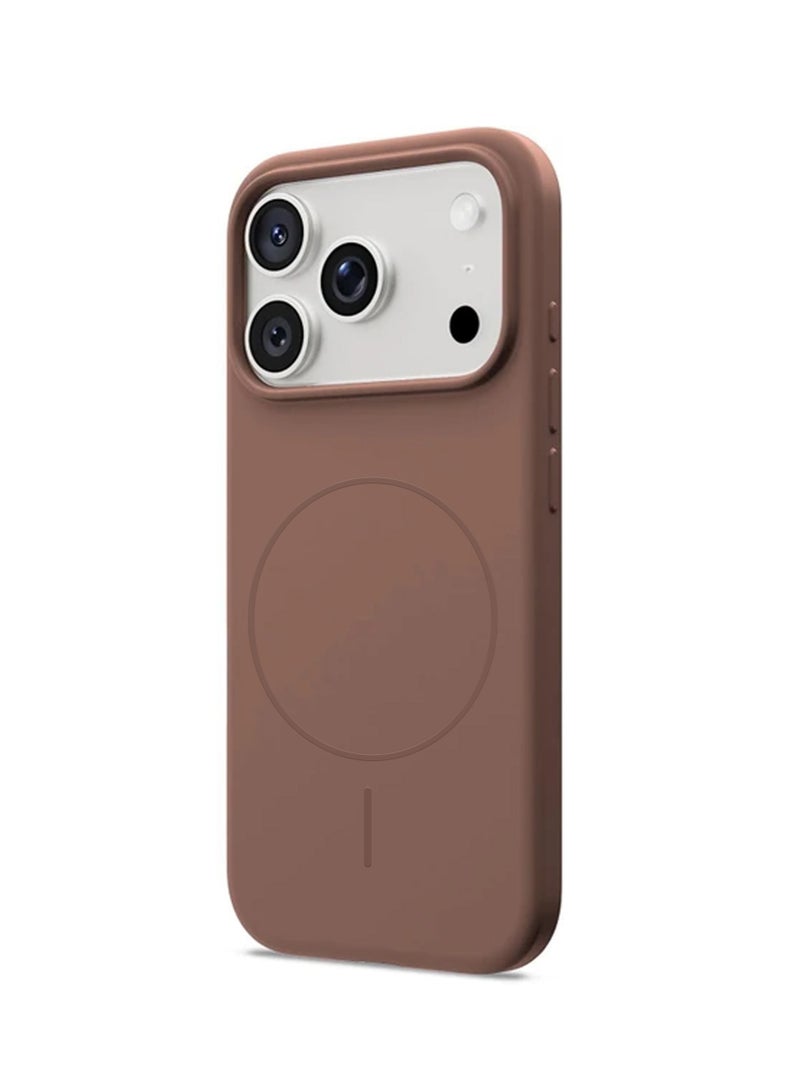 Apple iPhone 17 Pro Max Silicone Magsafe Case, Ultra-Hybrid Soft Back Case Cover Compatible With Magsafe, Camera Protection, Shockproof Bumper Case Cover For Apple iPhone 17 Pro Max - Brown - Image 3