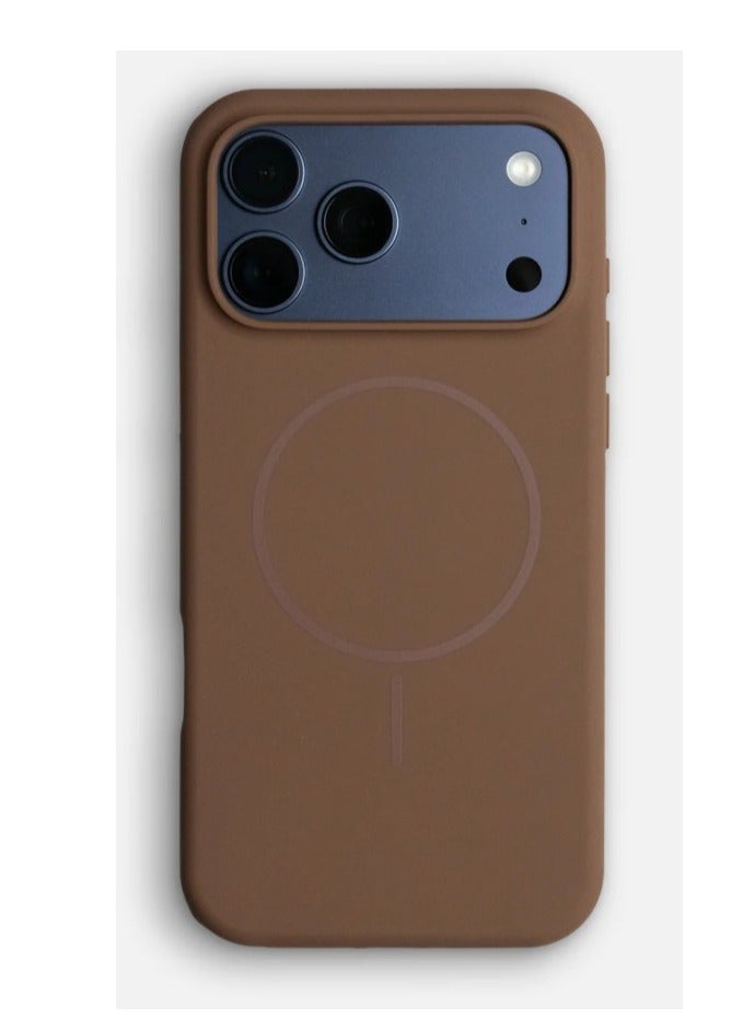 Apple iPhone 17 Pro Max Silicone Magsafe Case, Ultra-Hybrid Soft Back Case Cover Compatible With Magsafe, Camera Protection, Shockproof Bumper Case Cover For Apple iPhone 17 Pro Max - Brown - Image 2