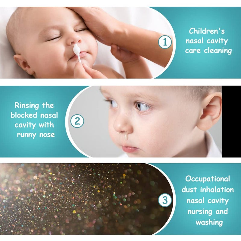 Vicloon Baby Nasal Aspirator 4PCS Nasal irrigator for Baby Portable Infant Nose Cleaner Professional Baby Nasal Irrigator for Newborn Infants Kids Nose Cleaner - Image 4