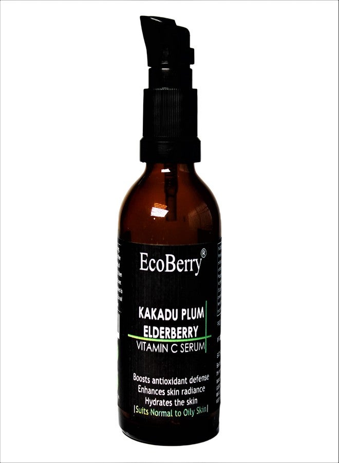 EcoBerry Kakadu Plum Elderberry Vitamin C Serum For Brightening & Glowing Skin, Natural Plant Based Vitamin C Formulation For Men & Women, Chemical Free, Preservative Free, Paraben Free, Vegan - Image 1