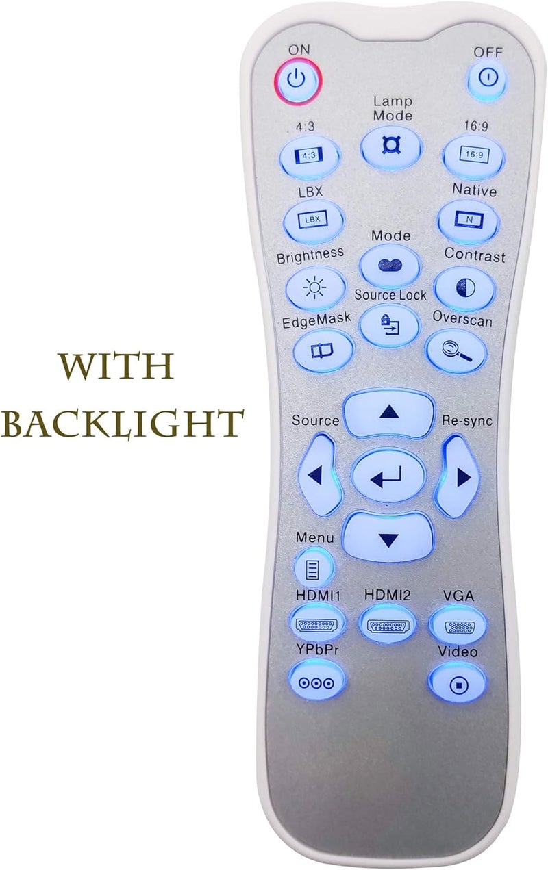 INTECHING BR-3042B Projector Remote Control for Optoma HD180, HD20, HD200X, HD200X-LV, HD20-LV, HD22, HD2200, HD23, VDHDNG, VDHDNZ - Image 1