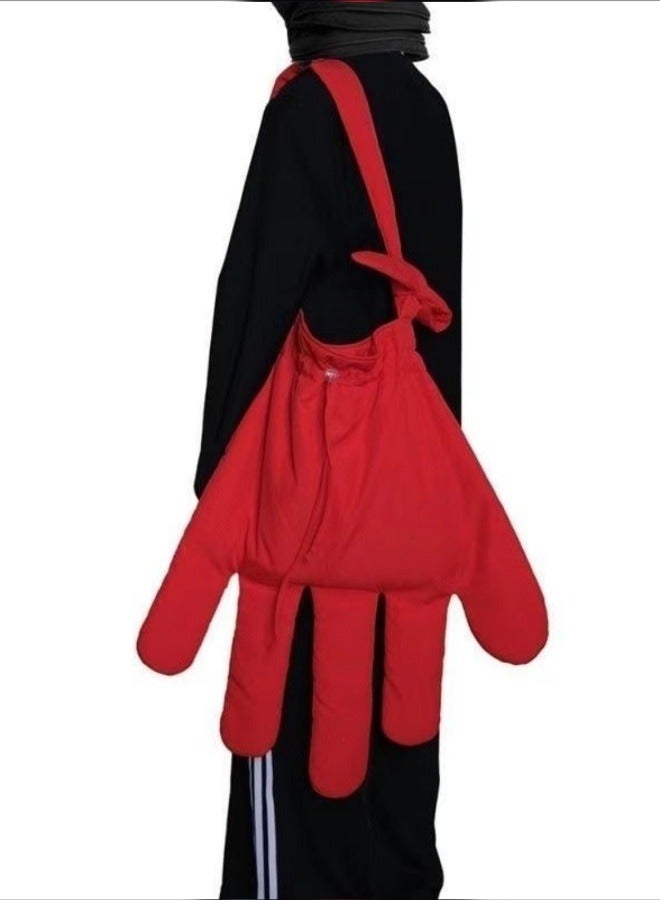 Red nylon cargo gloves, crossbody bag, shoulder tote, light luxury, high-end - Image 1