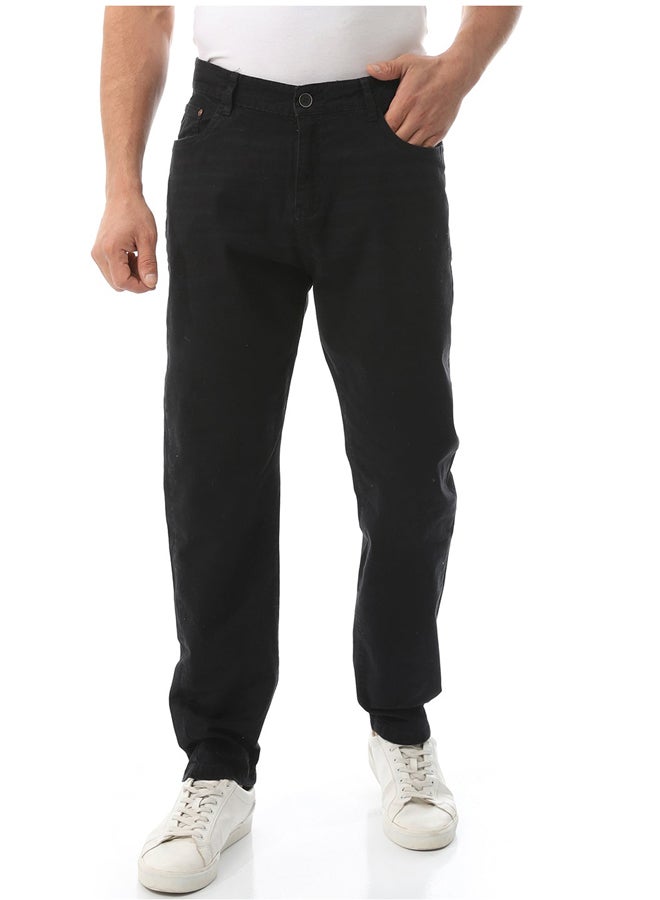 Andora Straight Leg Gabardine Pants_Black - Image 2
