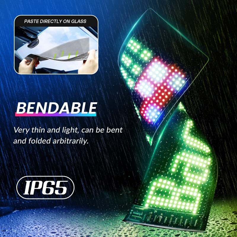 KJOY USB 5V LED Sign, Bluetooth, App Control, Flexible, Programmable Custom Text Pattern Animation Scrolling Display for Car, Store, Party, Bar, Hotel, Concert, 14.6''x3.6'' - Image 5