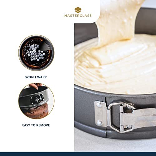 Master Class MasterClass Non-Stick Cake Tin for Baking with PTFE, PFOA and BPA Free Non Stick, Robust 1mm Thick Carbon Steel, Spring Form Loose Base, Round 23cm (9"), Sleeved - Image 5