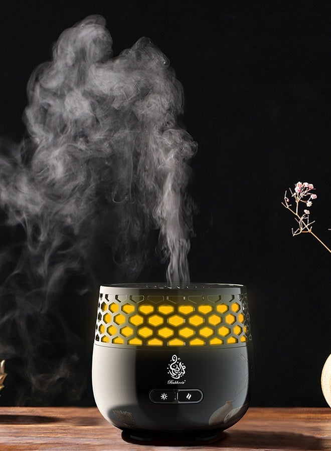 بخون بخرة إلكترونية مبخرة إلكترونية بتصميم جديد بسبعة ألوان مضيئة، آلة عطرية قابلة لإعادة الشحن مجموعة هدايا بخور عربية عالية الجودة USB - Image 3