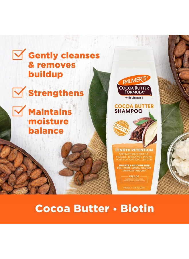 PALMER'S Palmer's Cocoa Butter Formula Biotin Length Retention Shampoo, 13.5 Fl Oz  - Image 3