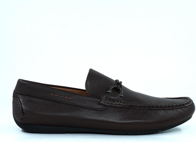 Hush Puppies أحذية سليب أون جلدية بلون القهوة الداكنة - Image 2