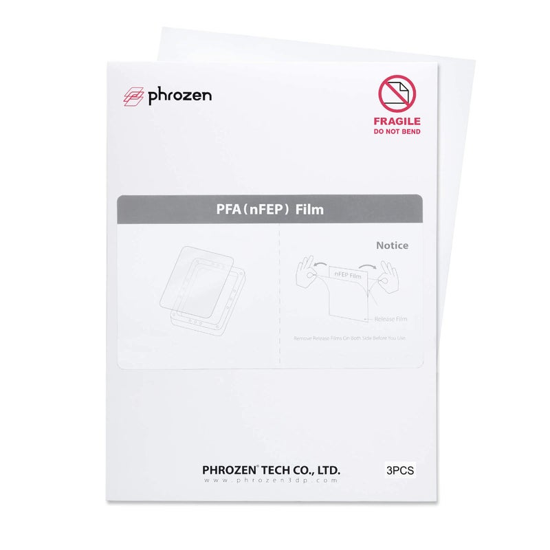 Phrozen PFA (nFEP) Release Film (3 pcs, A4 Size 210 X 297mm), Long-Lasting Uses, Accurate Print Results, for All LCD 3D Printers, Best for Phrozen Sonic Series, Sonic Mini 8K, Sonic Mini 8KS - Image 1