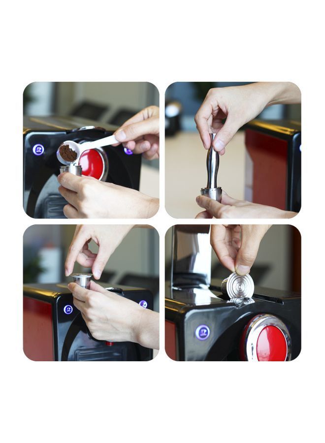 نيبمينينت أداة لكبسولات قهوة من الستانلس ستيل قابلة لإعادة التعبئة فضي 15.0x12.5x5.0سنتيمتر - Image 5