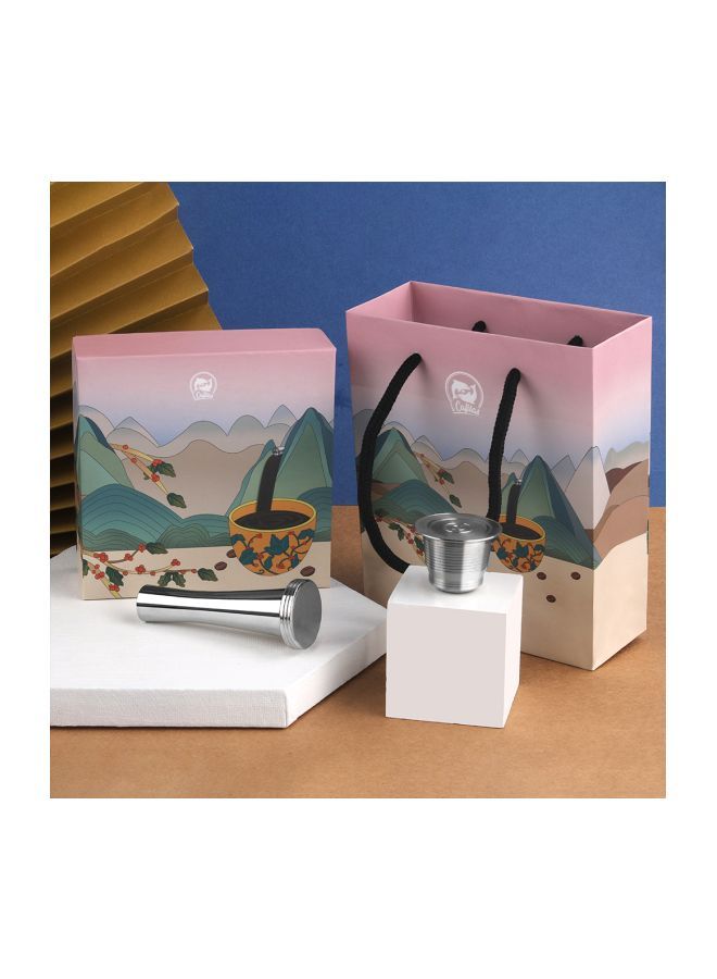 نيبمينينت أداة لكبسولات قهوة من الستانلس ستيل قابلة لإعادة التعبئة فضي 15.0x12.5x5.0سنتيمتر - Image 4