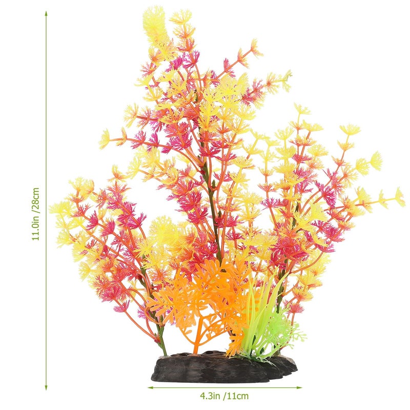 Realistic Artificial Aquarium Plants Medium Plastic Fish Tank Decor 2pcs Betta Accessories - Image 3