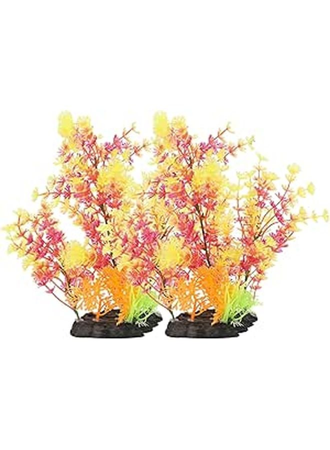 Realistic Artificial Aquarium Plants Medium Plastic Fish Tank Decor 2pcs Betta Accessories - Image 1