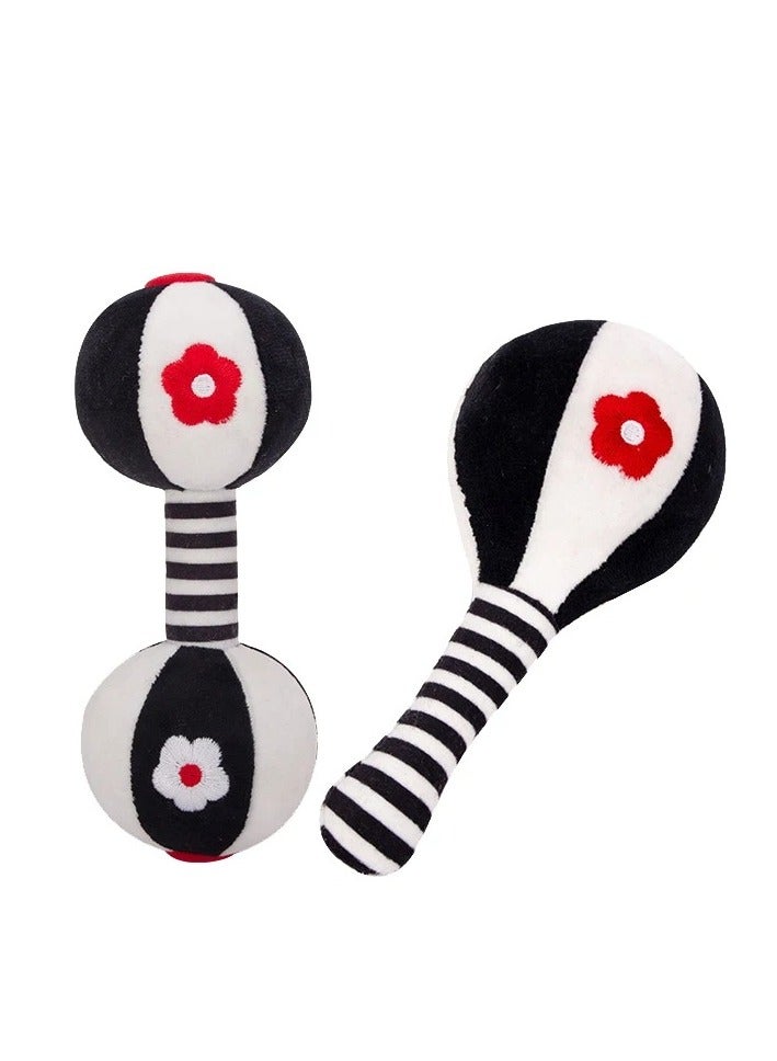 2-PCS Soft Rattles Newborn Baby Toys Car Seat Toys - Image 1
