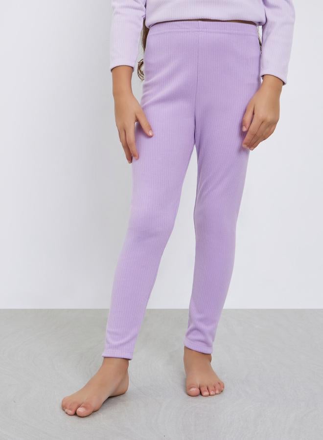 Styli Girls Lilac Cherry Print T-Shirt and Leggings Set - Image 5