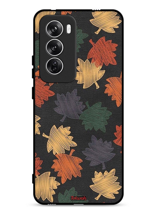 Tolwak Oppo Reno12 5G Protective Case Cover Autumn Leaves Art - Image 1