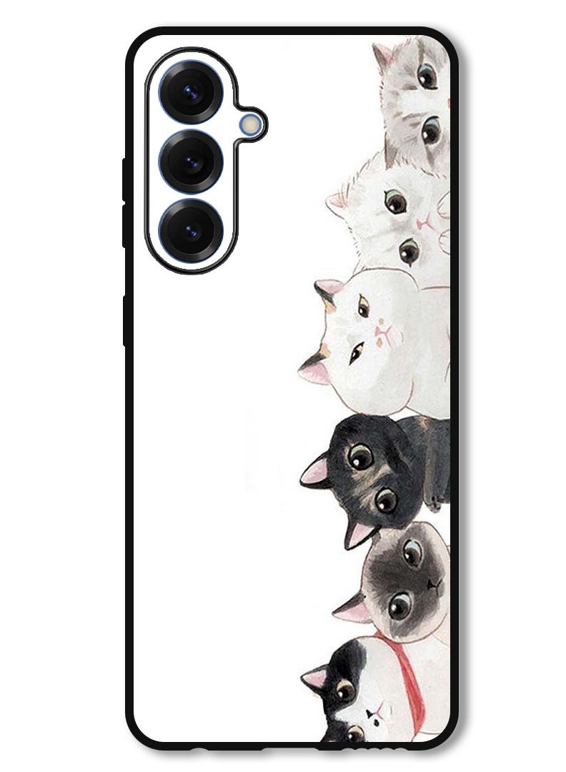 Theodor Protective Case Anti Scratch Shock Proof Bumper Cover For Samsung Galaxy S25 Cute Cats - Image 1