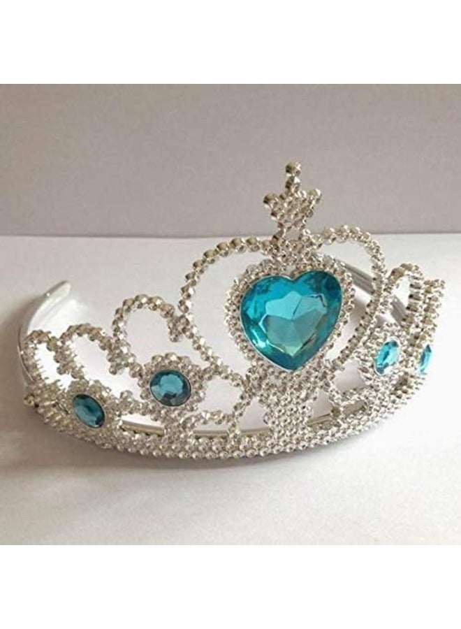 Toy Box 3-Pieces Set Frozen Elsa Cosplay Tiara Girl Hair Accessories Set Crown Wig Wand - Image 2
