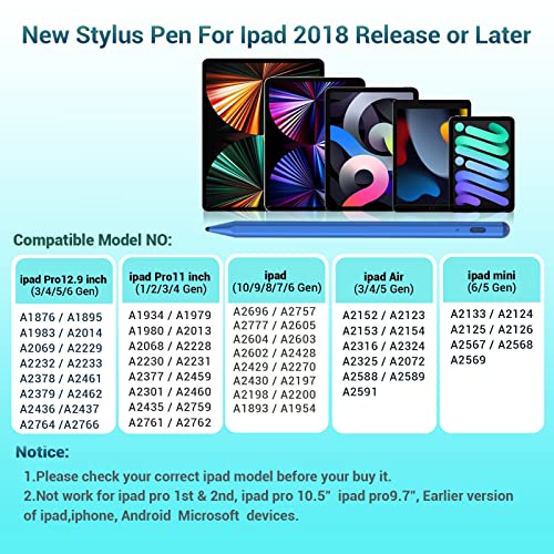 Yottn Stylus Pen for Apple Ipad Pen– Active Pencil A16 10th 9th 8th 7th 6th Generation Palm Rejection Precision for 2018-2025 Apple Pen iPad Pro M412.9 & 11 Inch Ipad Air M2 M3 5th 4th 3th Mini A17 6th 5th - Image 3
