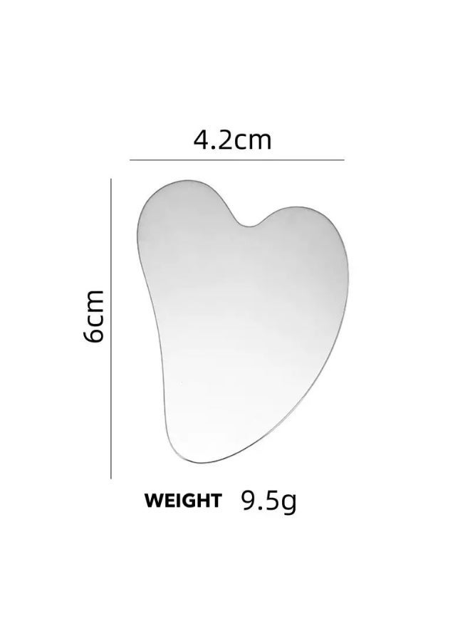 Gua Sha Facial Tool, Stainless Steel GuaSha Face Lift Massage Beauty Metal Skin Care Board Scraping Self Skincare Lymphatic Drainage Massager Lift Anti-Aging & Wrinkles Jawline Exerciser ToolsPremium Stainless Steel Gua Sha Tool – Anti-Aging Face Massager for Lifting, Wrinkle Reduction & Lymphatic Drainage | Jawline Sculpting - Image 4