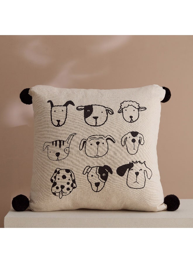 Home Box Forresta Animal Faces Filled Cushion 45 x 45 cm - Image 1