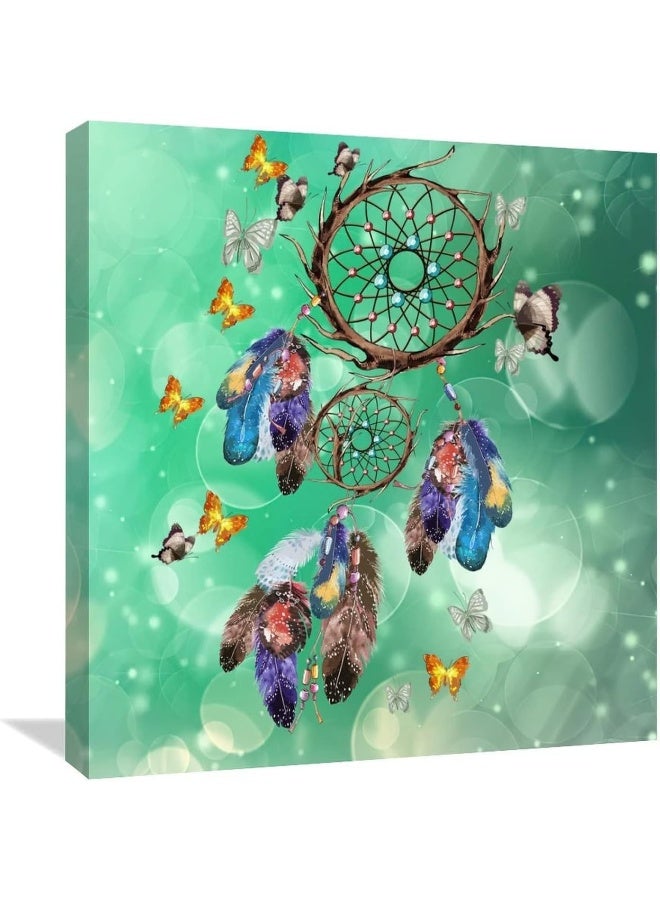 Today Idea Dreamcatchers Canvas Art Print - Abstract Boho Wall Decor for Farmhouse Living Room - Image 1