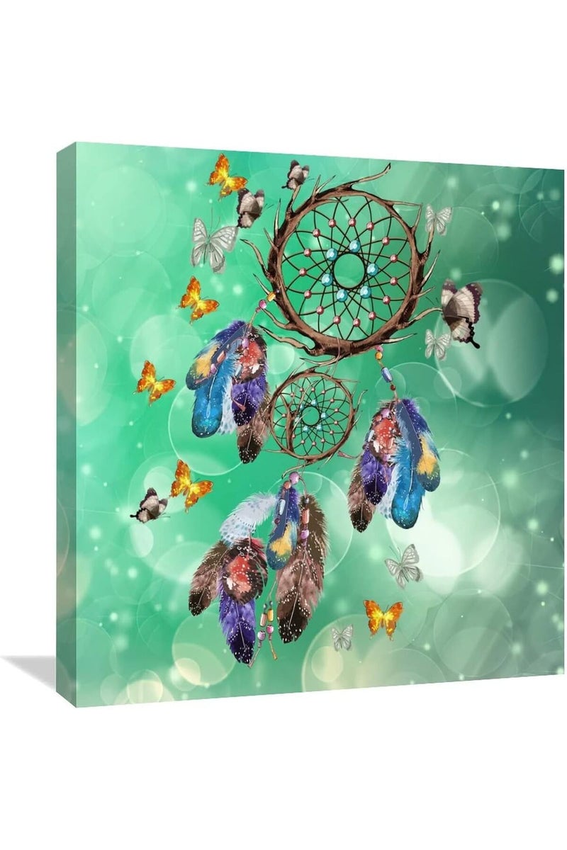 Today Idea Dreamcatchers Canvas Art Print - Abstract Boho Wall Decor for Farmhouse Living Room - Image 1