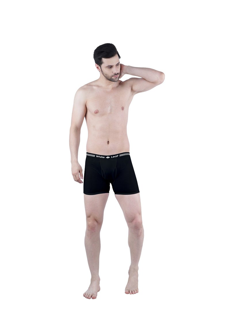 WHITE LEAF Men's Trunk (Pack of 3) – 100% Combed Cotton Breathable Comfortable Innerwear, Assorted Colors (Black/Grey/Navy) - Image 4