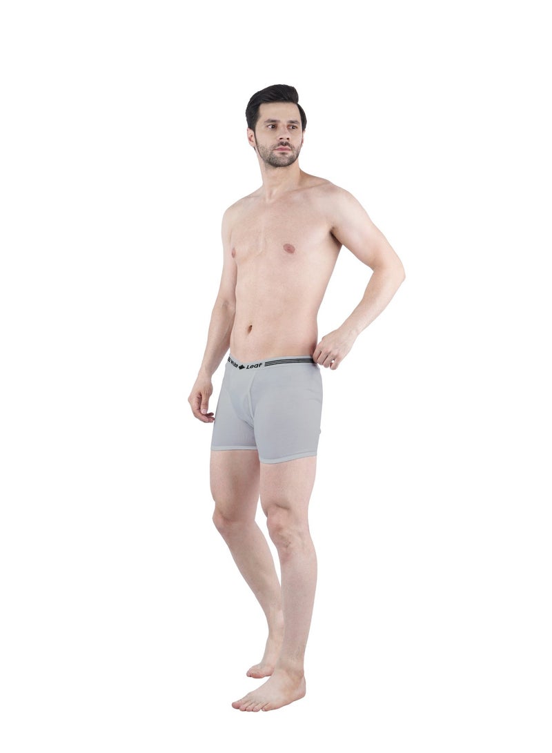 WHITE LEAF Men's Trunk (Pack of 3) – 100% Combed Cotton Breathable Comfortable Innerwear, Assorted Colors (Black/Grey/Navy) - Image 3