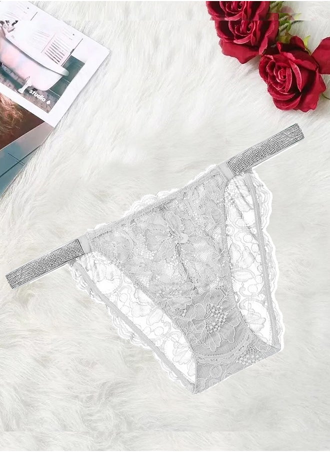 MARGOUN New Women's Panties Lace Print Underwear For Girls Ladies Soft Shorts Underpants Lingerie Fashion Design White  - Image 1