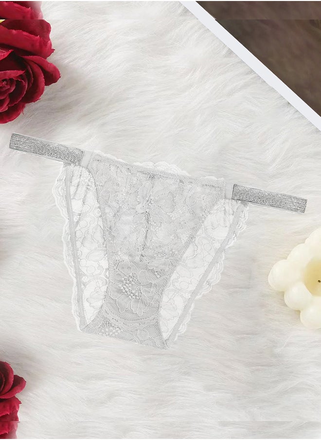 MARGOUN New Women's Panties Lace Print Underwear For Girls Ladies Soft Shorts Underpants Lingerie Fashion Design White  - Image 2