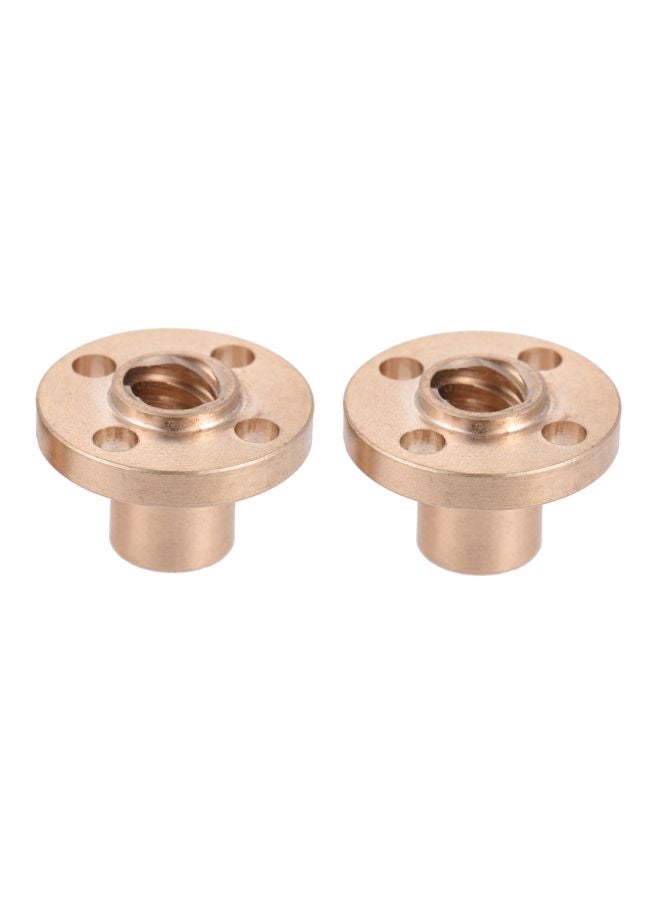 2-Piece Brass Screw Nut Gold - Image 1