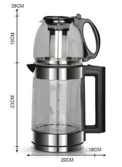 TOSCANA U Double electric kettle with removable tea filter, 0.8-2.2L, 1500W, and 1500W 300ml steam iron  - Image 4