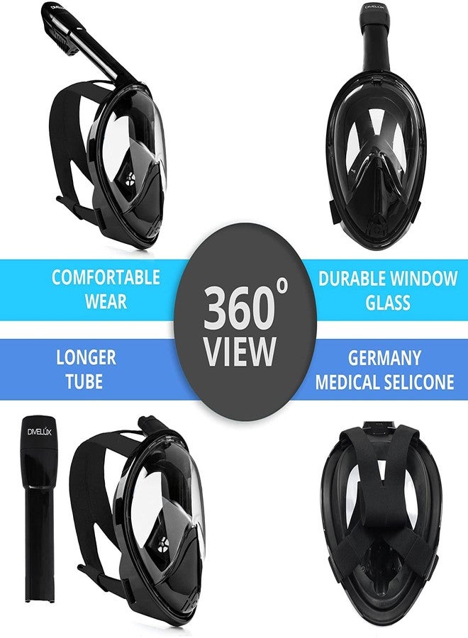 Matiko 180° Full Face Snorkel Mask with Panoramic View Anti-Fog, Anti-Leak with Adjustable Head Straps - See Larger Viewing Area Than Traditional Masks for Kids, Youth and Adult (C, S/M) - Image 3