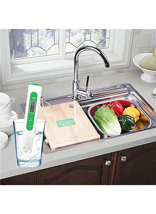 Generic - TDS Meter Digital Water Quality Tester for RO-RODI System Drinking Water,Aquariums, Hydroponics,0-9990 ppm Measuring Range,1 ppm Increments,2% Readout Accuracy（Green） - Image 1