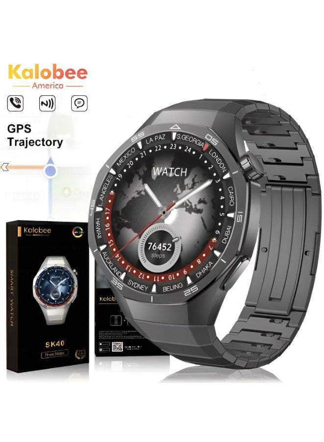 Kalobee SK 40 Smart Watch AMOLED Screen with 3 Straps and Wireless Charging Multicolour - Image 1
