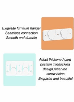 SYOSI Picture Frame Hangers, French Studs, Hidden Brackets,  Interlocking Z Bar Clips Wall Mounting Brackets, Wall Shelves For Hanging Wall Painting, Mirrors, Artwork, 4 Inch Length , 6 Pairs, White  - Image 3