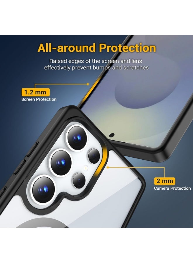 جراب شفاف مغناطيسي رفيع ممتص للصدمات خفيف الوزن ومتين [متوافق مع ماج سيف] [مغناطيس قوي] [لا يصفر] لموبايل سامسونج جالاكسي S26 ألترا - Image 4