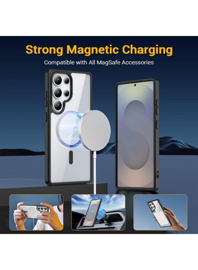 جراب شفاف مغناطيسي رفيع ممتص للصدمات خفيف الوزن ومتين [متوافق مع ماج سيف] [مغناطيس قوي] [لا يصفر] لموبايل سامسونج جالاكسي S26 ألترا - Image 3