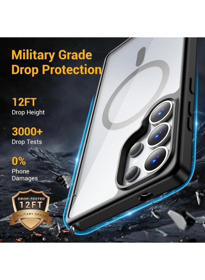 جراب شفاف مغناطيسي رفيع ممتص للصدمات خفيف الوزن ومتين [متوافق مع ماج سيف] [مغناطيس قوي] [لا يصفر] لموبايل سامسونج جالاكسي S26 ألترا - Image 2