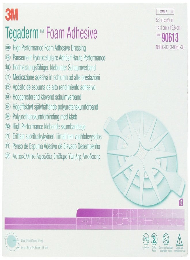 3M™ Tegaderm™ High Performance Foam Adhesive Dressing 90613, Medium Oval, 5 EA/CTN 6 CTN/CS