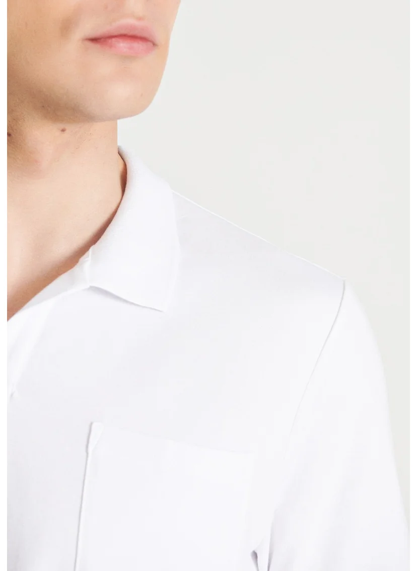 MAVI Blue Men's White Polo Shirt 0610297-620