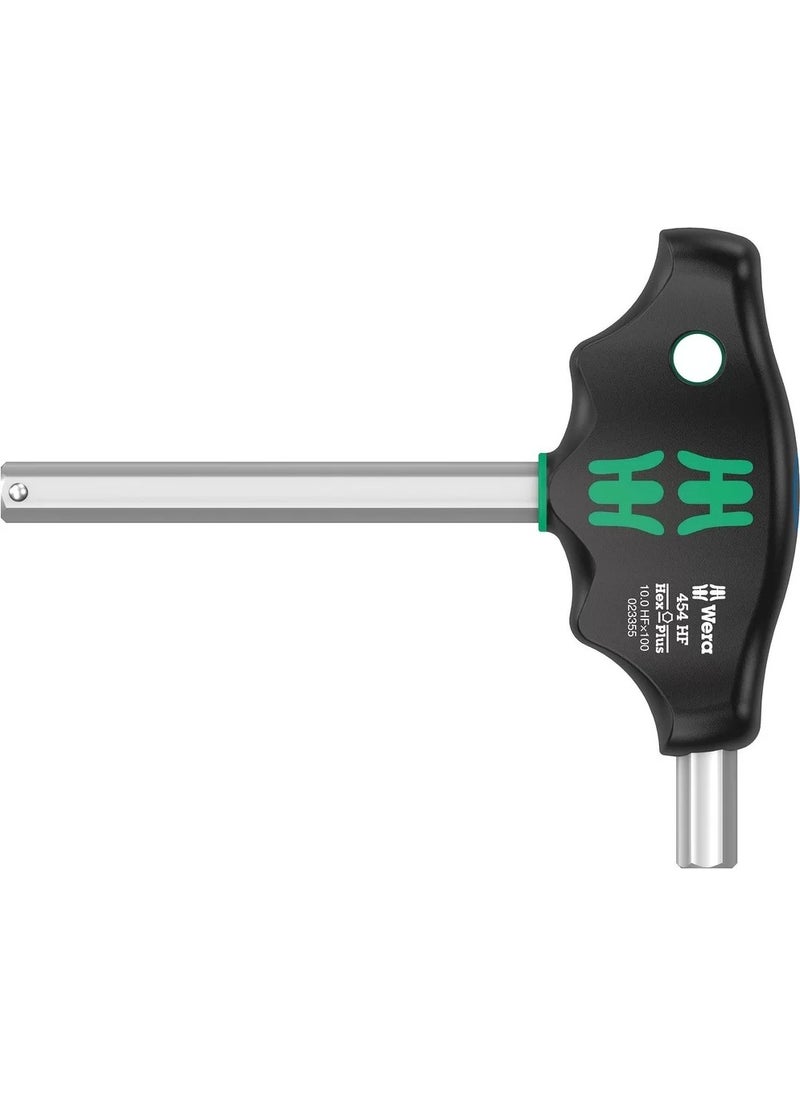 Wera 454 Hex-Plus Hf T Handle 10X100MM Screwdriver 05023354001  - Image 1