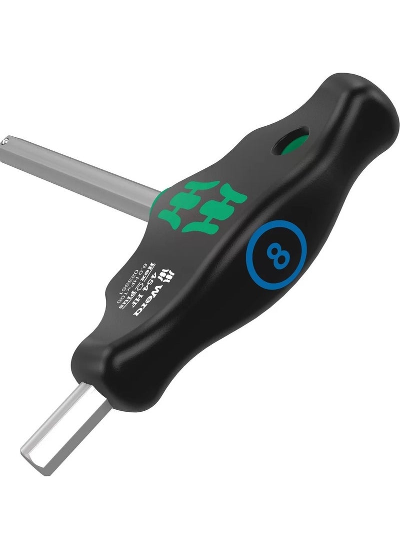Wera 454 Hex-Plus Hf T Handle 10X100MM Screwdriver 05023354001  - Image 2