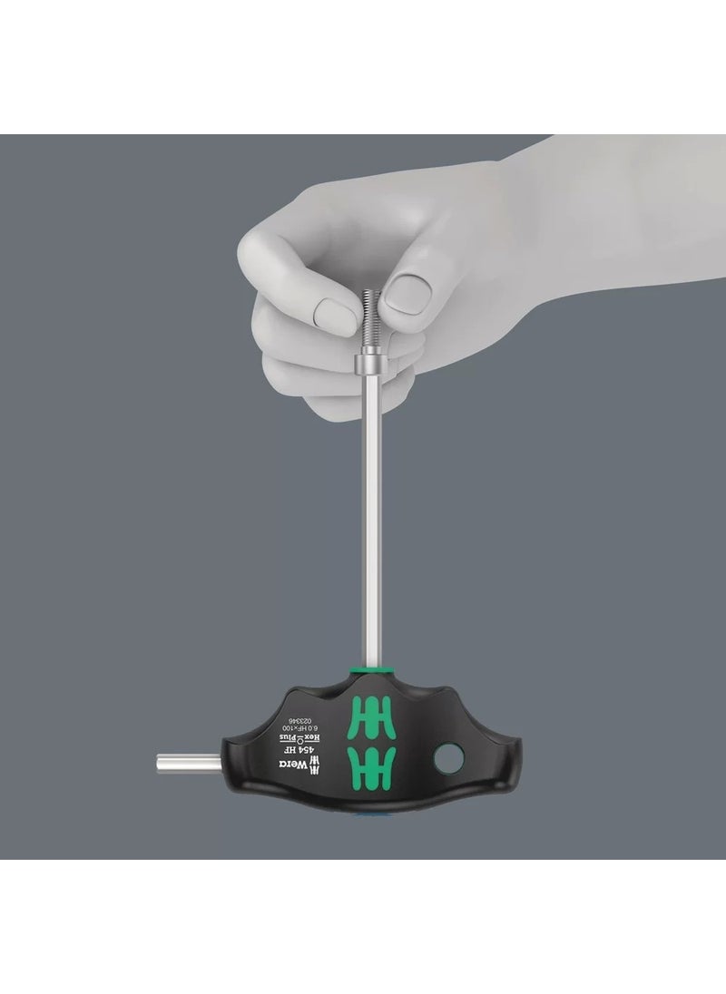 Wera 454 Hex-Plus Hf T Handle 10X100MM Screwdriver 05023354001  - Image 5