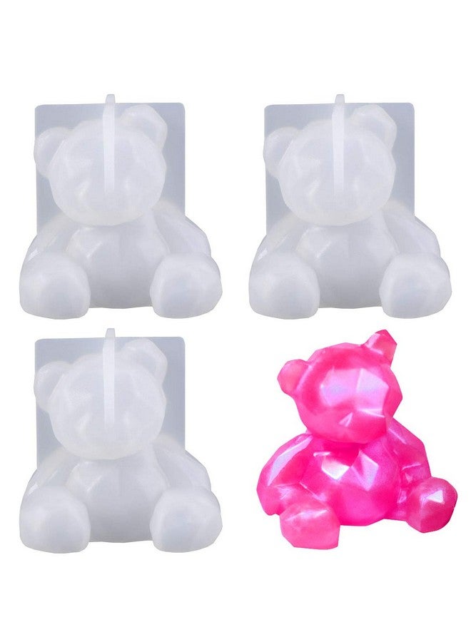 KuuGuu 3 Pack 3D Bear Resin Mold Silicone Bear Epoxy Soap Mould Phone Holder Silicone Mold For Diy Crafts Accessories - Image 1