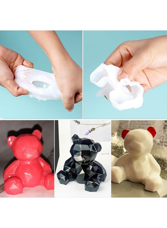 KuuGuu 3 Pack 3D Bear Resin Mold Silicone Bear Epoxy Soap Mould Phone Holder Silicone Mold For Diy Crafts Accessories - Image 3