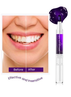 GlorySmile 3 Pcs Purple Teeth Whitening Pen Purple Toothpaste for Teeth Whitening V34 Color Corrector Toothpaste Purple Toothpaste Whitening Teeth Whitening Kit for Sensitive Teeth with Pap  - Image 3