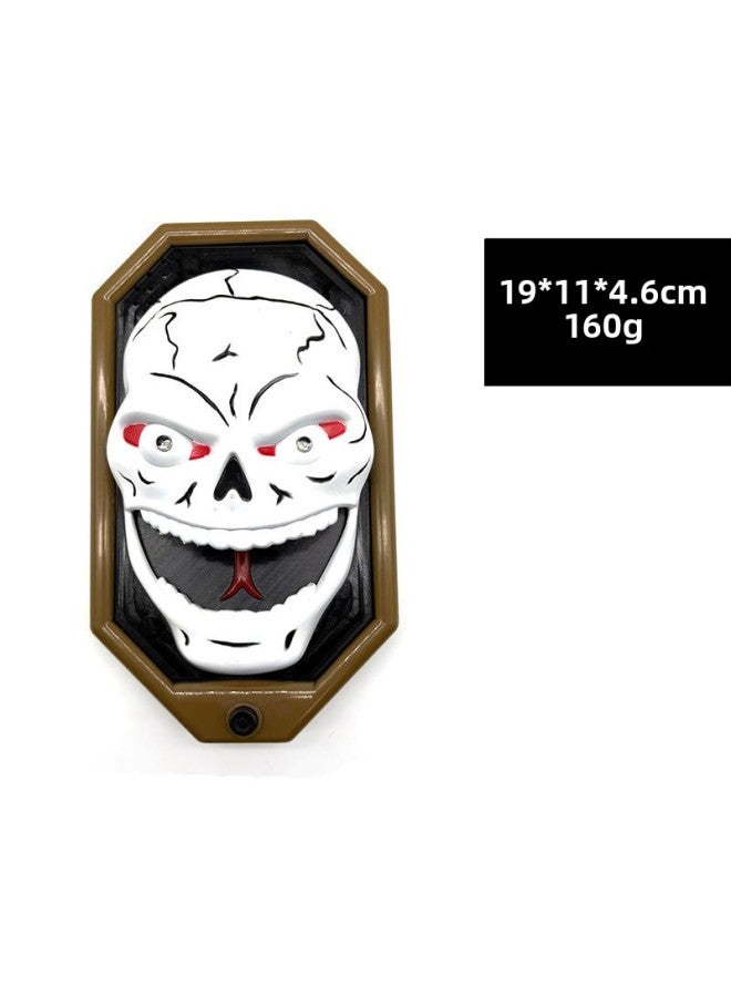 Loquat Skull Doorbell Haunted House Horror Skull Props Party Party Decoration Haunted House Scary Electric Doorbell-Color:Tongue Skeleton - Image 5